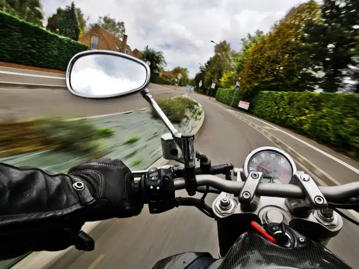 motorbike, road, speed