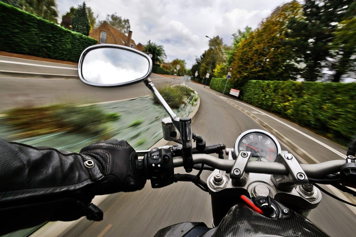 motorbike, road, speed